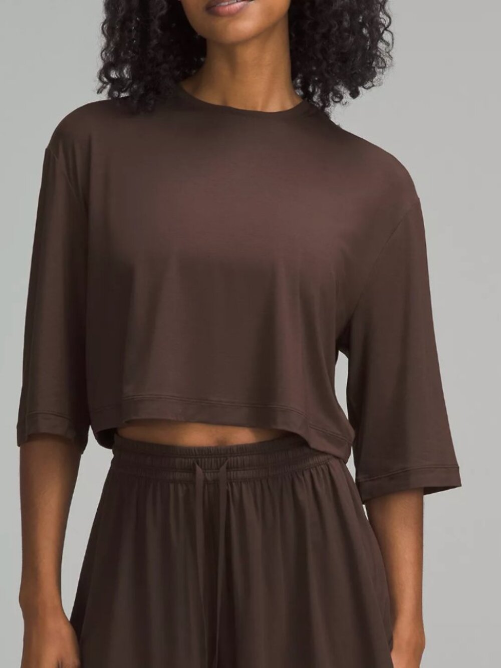 Lululemon Modal Relaxed-Fit Cropped Short-Sleeve Shirt